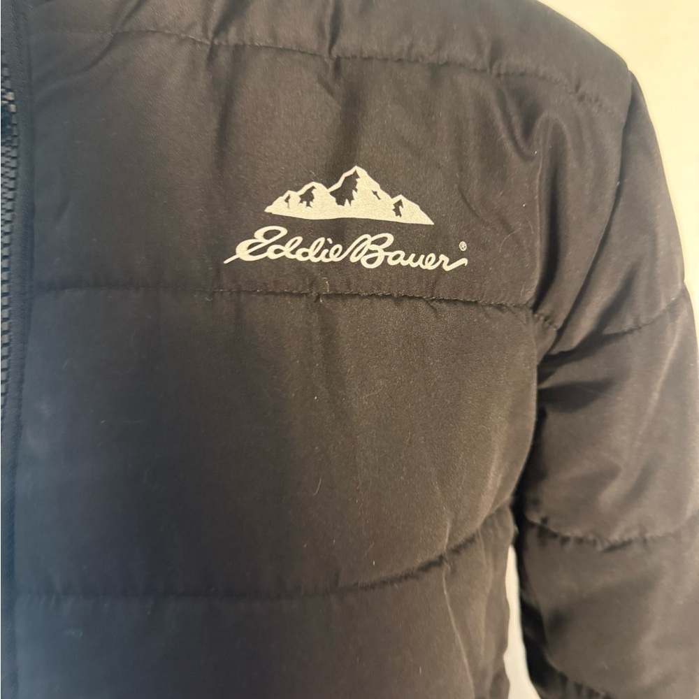 Eddie Bauer Kids XL (16) Black Quilted Puffer Jacket – Fits Women’s XS/Small - Picture 2 of 10